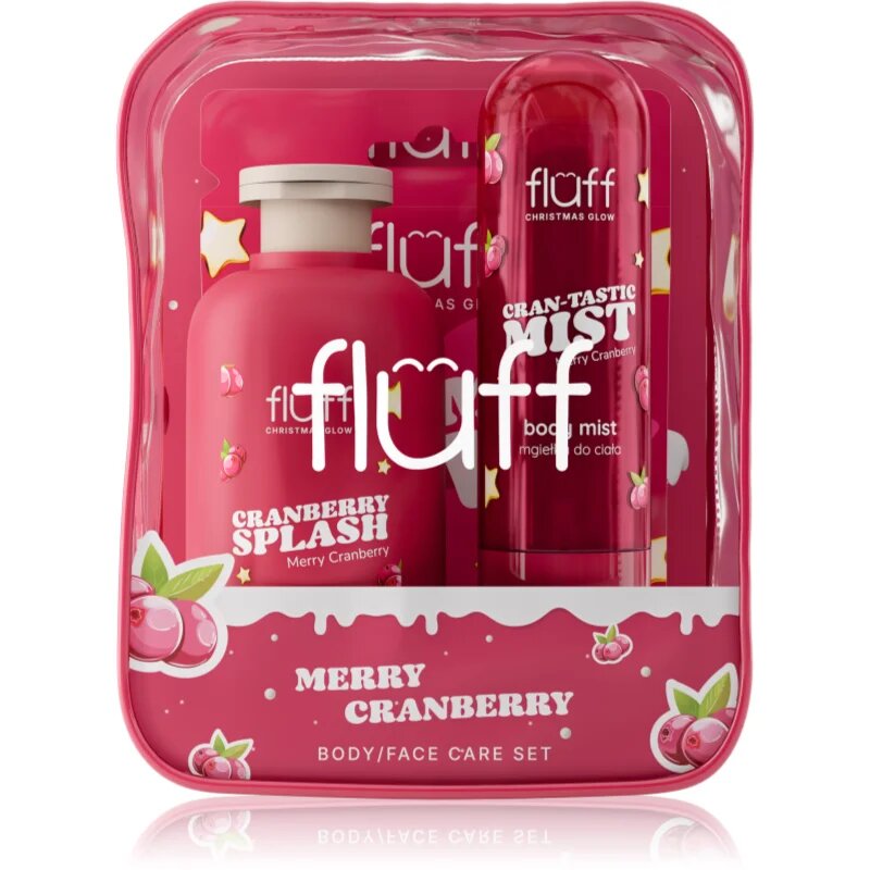 Fluff Christmas Glow Merry Cranberry božični darilni set