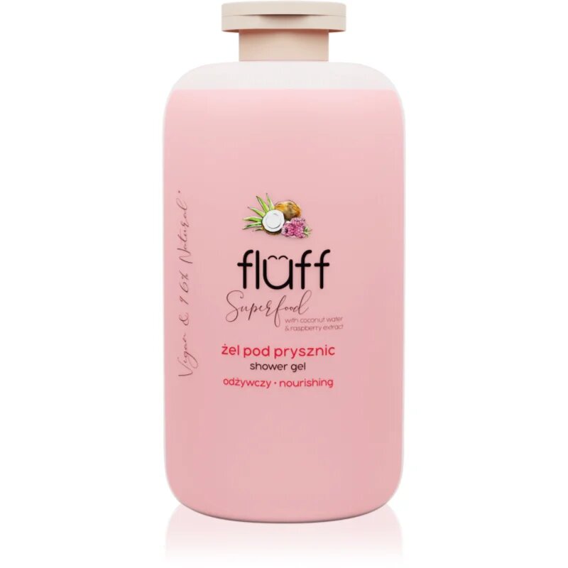 Fluff Superfood gel za prhanje Coconut Water & Raspberry 500 ml