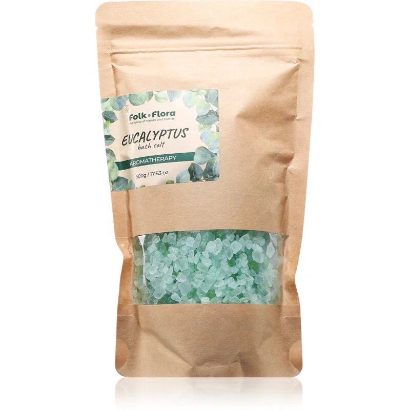 Folk & Flora Eucalyptus sol za sproščujočo kopel 500 g