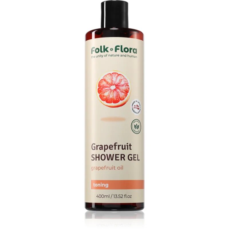 Folk & Flora Grapefruit osvežujoč gel za prhanje 400 ml