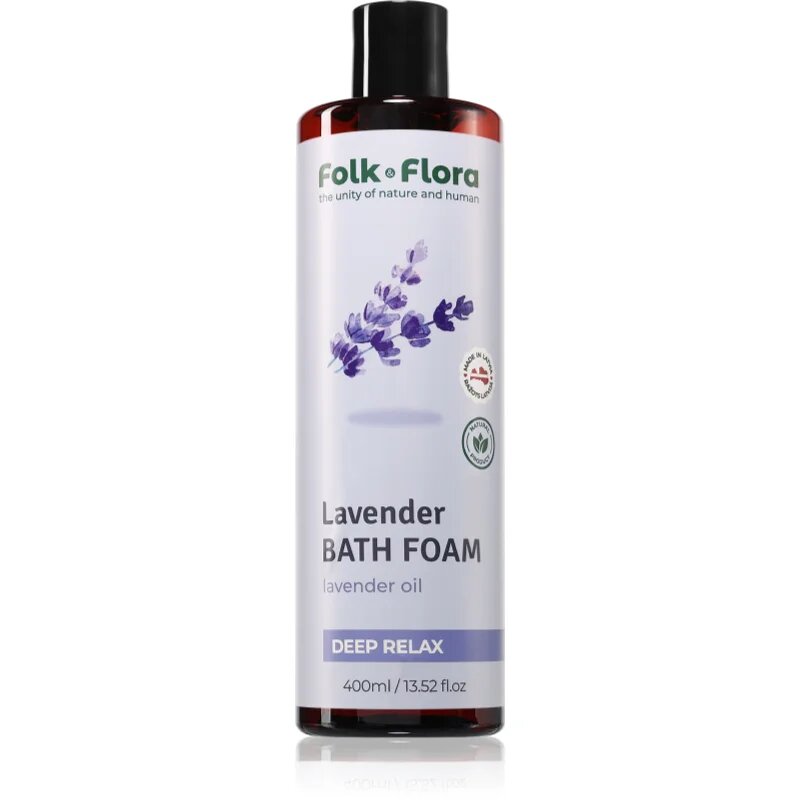 Folk & Flora Lavender pena za kopel s pomirjajočim učinkom 400 ml