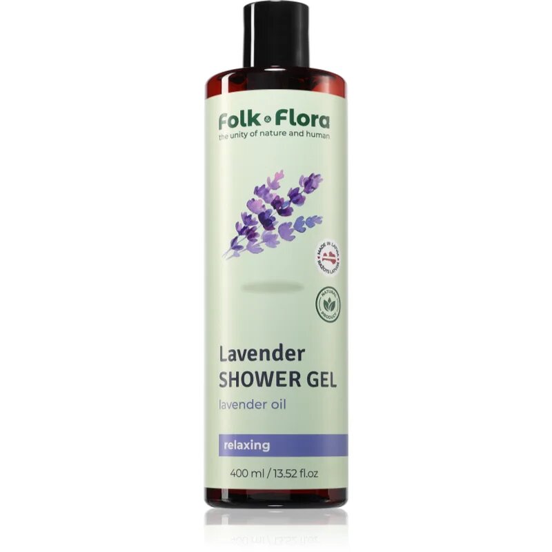 Folk & Flora Lavender relaksacijski gel za prhanje 400 ml