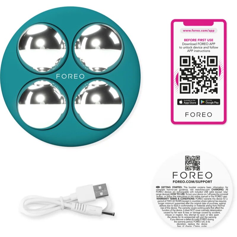 FOREO BEAR™ 2 body mikrotokovna naprava za čvrstejši obraz za telo Evergreen 1 kos
