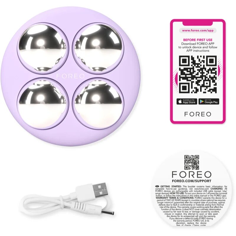 FOREO BEAR™ 2 body mikrotokovna naprava za čvrstejši obraz za telo Lavender 1 kos