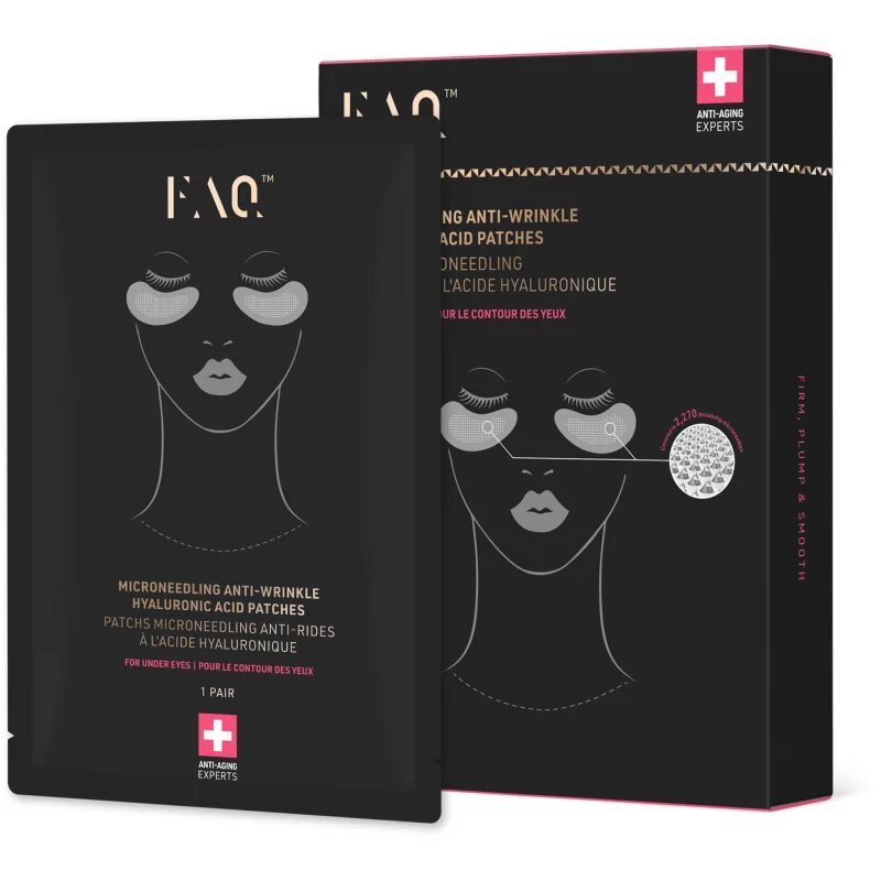 FOREO FAQ™ Microneedling Anti-Wrinkle obliži proti gubam za pod oči s hialuronsko kislino 3x2 kos