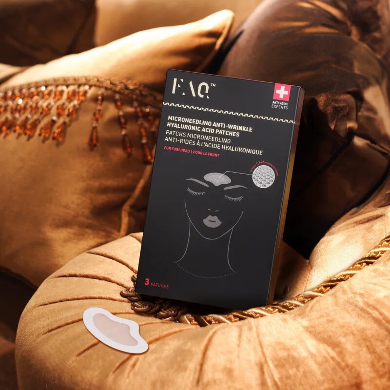 FOREO FAQ™ Microneedling Anti-Wrinkle obliži za čelo proti gubam s hialuronsko kislino 3 kos