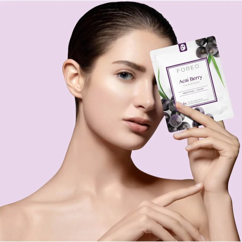 FOREO Farm to Face Sheet Mask Acai Berry antioksidacijska maska iz platna 3x20 ml