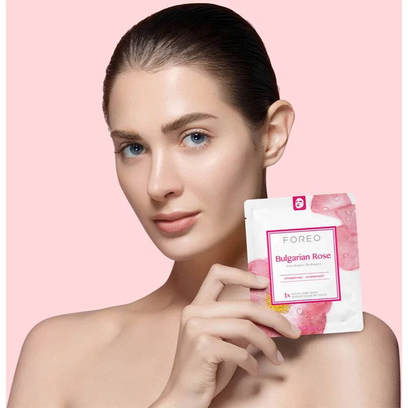 FOREO Farm to Face Sheet Mask Bulgarian Rose vlažilna tekstilna maska 3x20 ml