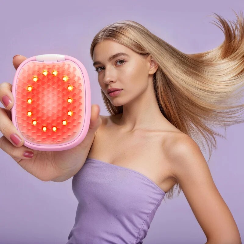 FOREO FLIP™ LED Detangling Hairbrush krtača za lase z LED-osvetlitvijo Pearl Pink 1 kos