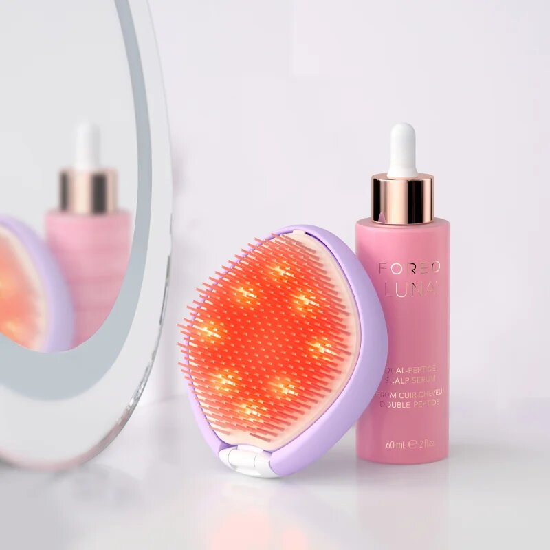 FOREO FLIP™ Play Advanced 3-in-1 glavnik za lase z LED-osvetlitvijo I Lilac You 1 kos