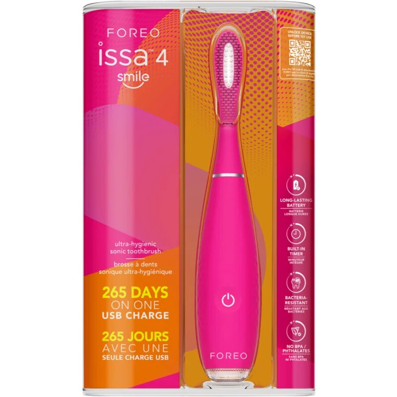 FOREO ISSA™ 4 Smile električna zobna ščetka od 5 let Wild Strawberry 1 kos