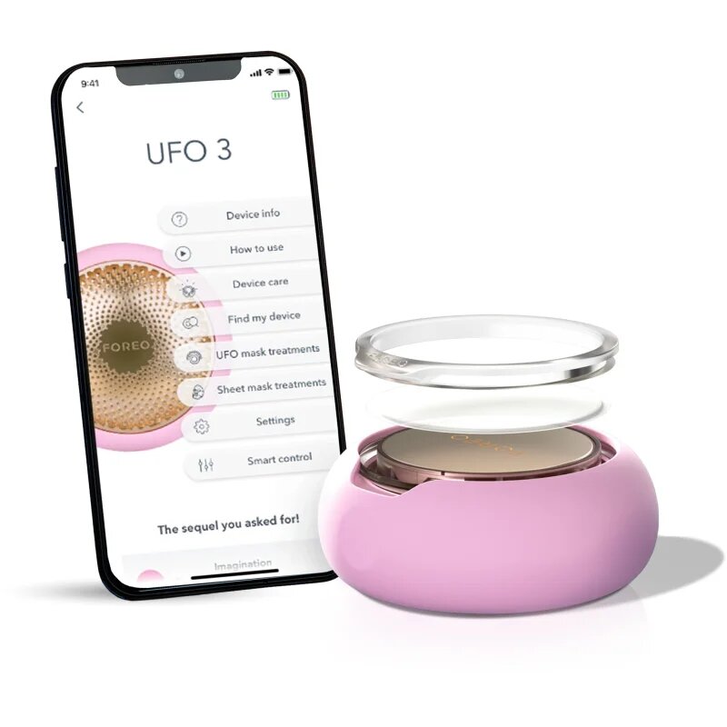 FOREO UFO™ 3 5-in-1 sonična naprava za pospešitev učinkov maske za obraz Pearl Pink 1 kos