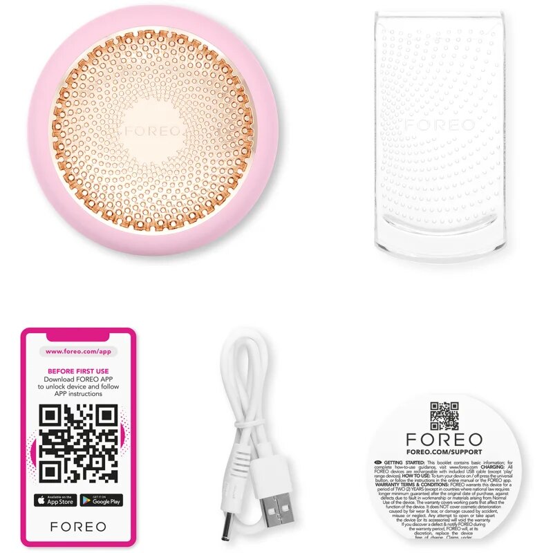 FOREO UFO™ 3 5-in-1 sonična naprava za pospešitev učinkov maske za obraz Pearl Pink 1 kos