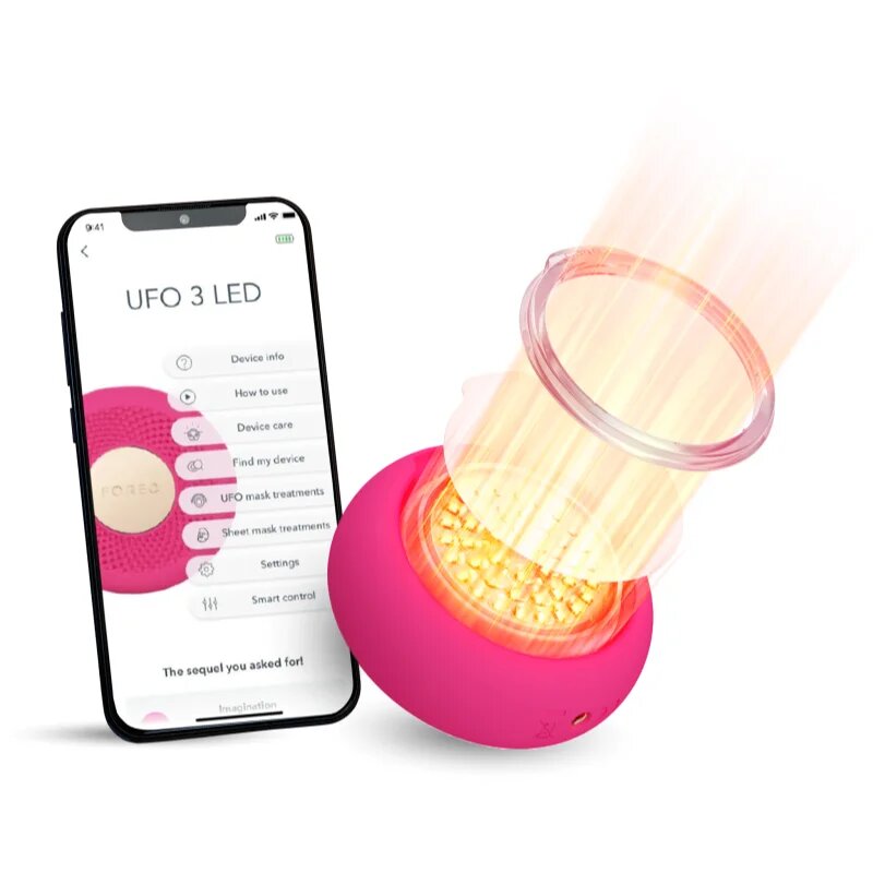 FOREO UFO™ 3 LED sonična naprava za pospešitev učinkov maske za obraz s svetlobo LED in NIR 1 kos