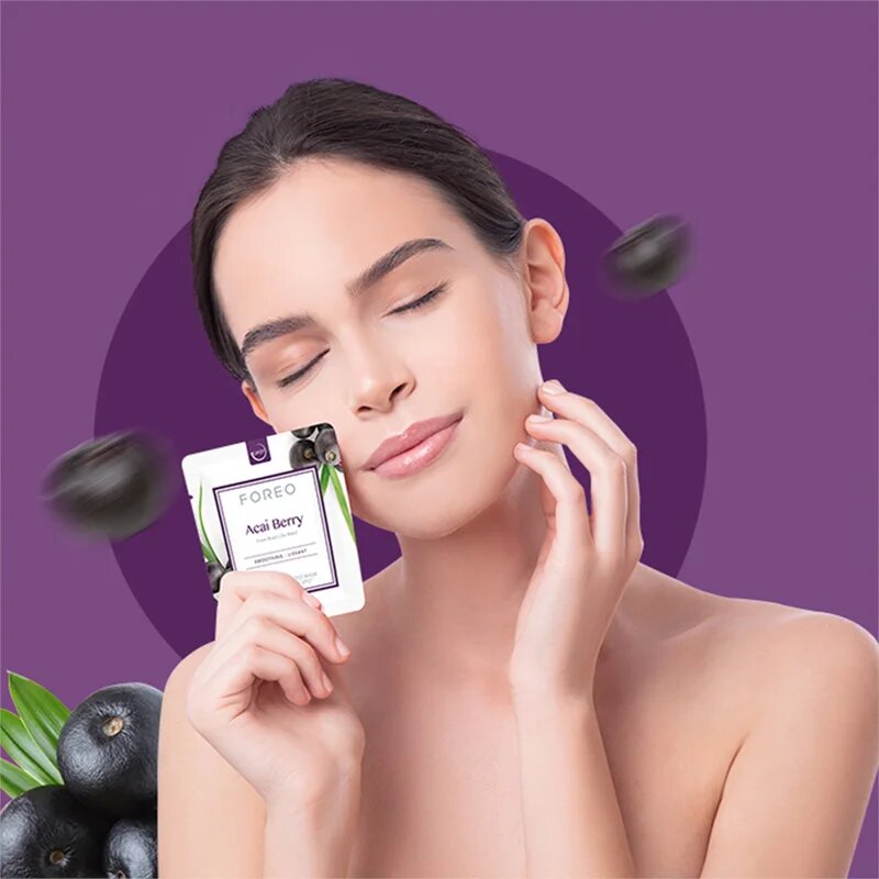 FOREO UFO™ Acai Berry gladilna maska 6 x 6 g