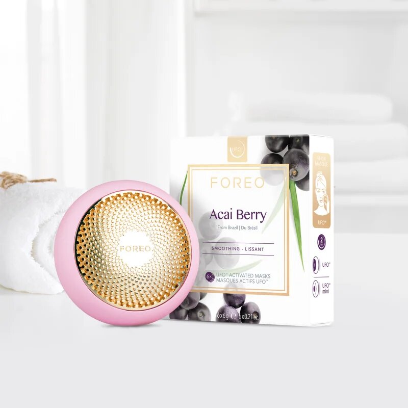 FOREO UFO™ Acai Berry gladilna maska 6 x 6 g