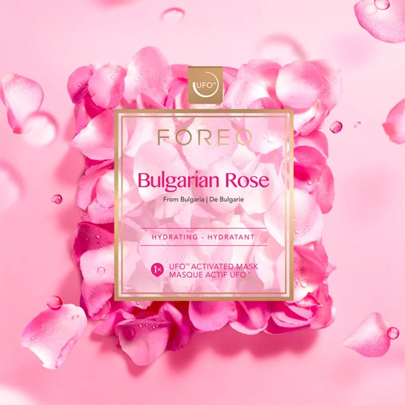 FOREO UFO™ Bulgarian Rose vlažilna maska 6 x 6 g