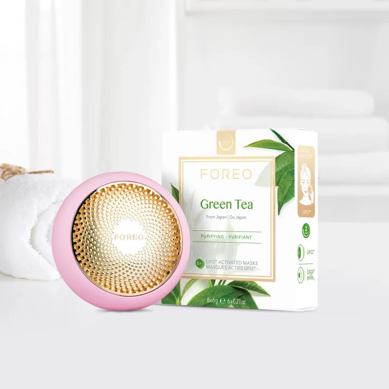 FOREO UFO™ Green Tea osvežilna in pomirjajoča maska 6 x 6 g