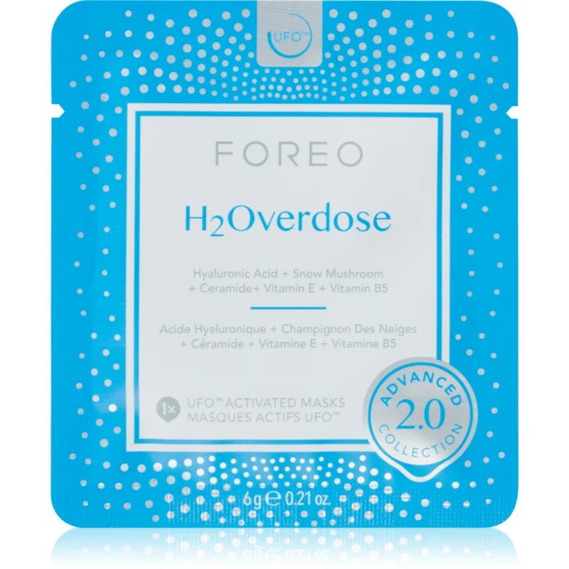 FOREO UFO™ H2Overdose vlažilna maska za obraz 6 kos