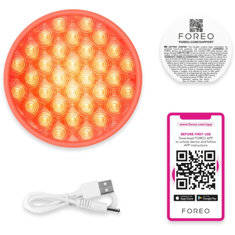 FOREO UFO™ LED Lighthouse Panel vgrajena svetlobna terapija LED Red Blue & Amber LED Light Therapy 1 kos