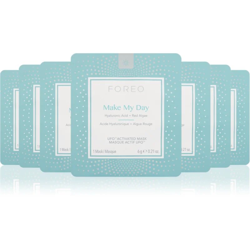 FOREO UFO™ Make My Day zaščitna maska za obraz z vlažilnim učinkom 7 x 6 g