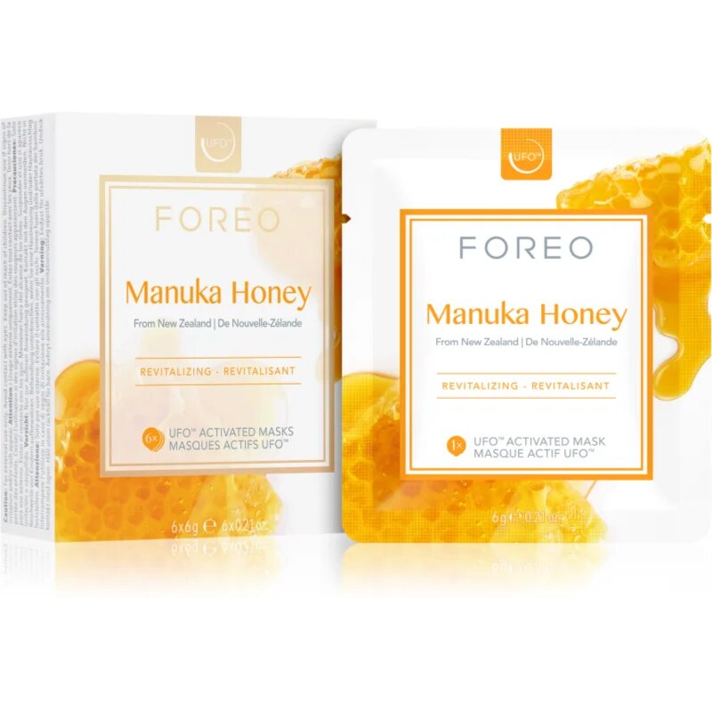 FOREO UFO™ Manuka Honey revitalizacijska maska 6 x 6 g