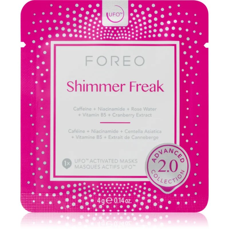 FOREO UFO™ Shimmer Freak maska za posvetlitev proti podočnjakom 6 kos