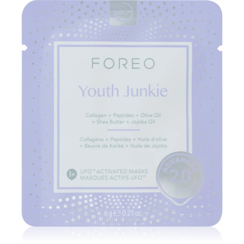 FOREO UFO™ Youth Junkie maska za obraz proti staranju 6 kos