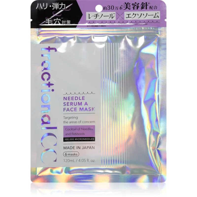 fractional CC Needle Serum A Face Mask učvrstitvena maska za obraz z retinolom 6 kos