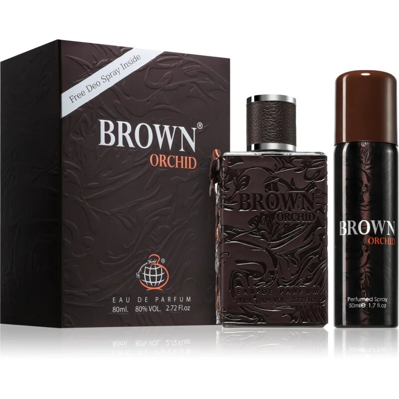 Fragrance World Brown Orchid darilni set za moške 1 kos