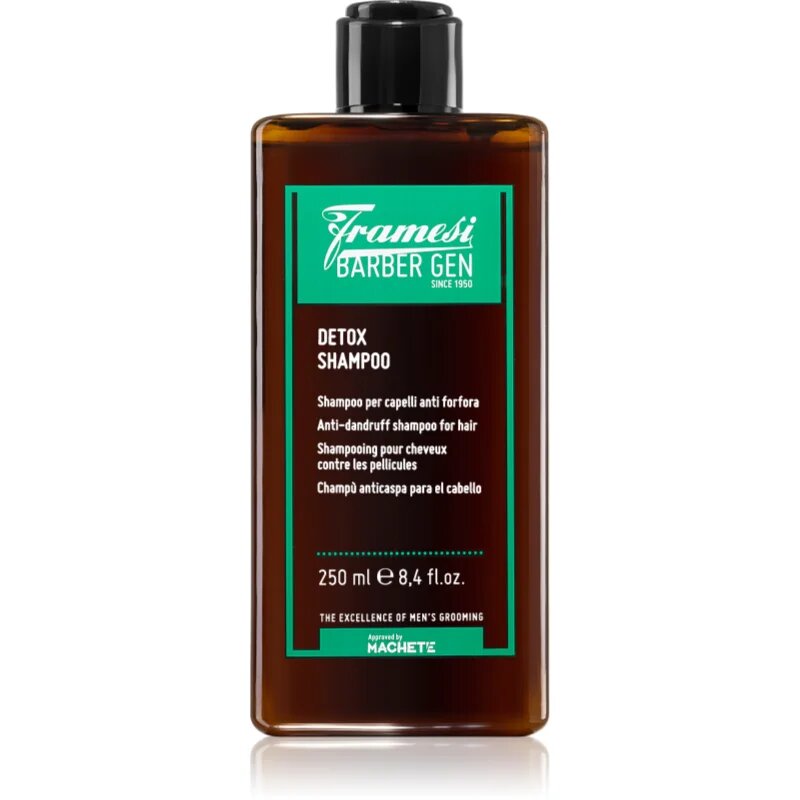 Framesi Barber Gen Detox čistilni razstrupljevalni šampon proti prhljaju 250 ml