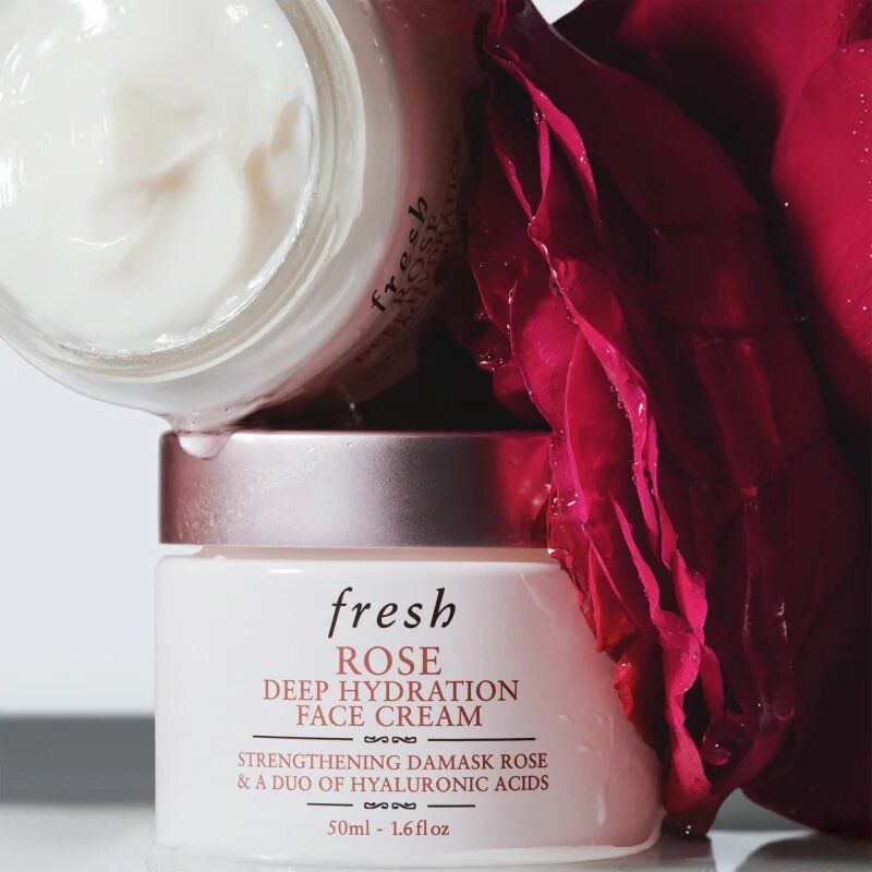 fresh Rose Deep Hydration Face Cream vlažilna krema za obraz s hialuronsko kislino 100 ml