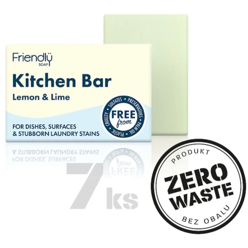 Friendly Soap Kitchen Bar Lemon & Lime naravno milo 7x95 g