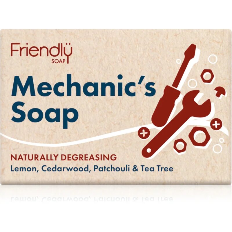 Friendly Soap Mechanic's Bar naravno trdo milo za obraz in telo 95 g