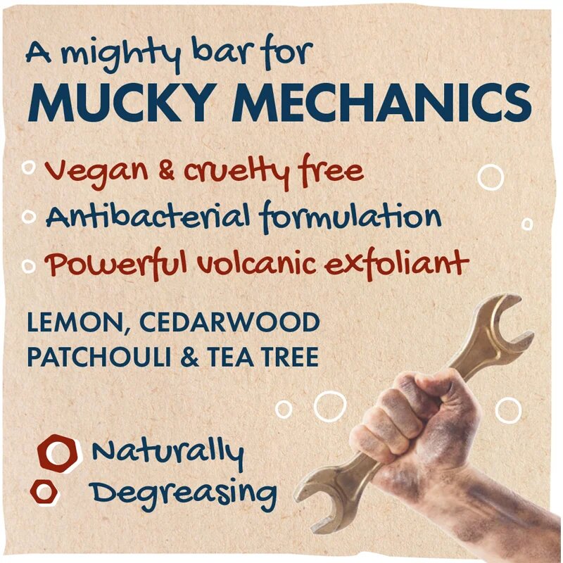 Friendly Soap Mechanic's Bar naravno trdo milo za obraz in telo 95 g