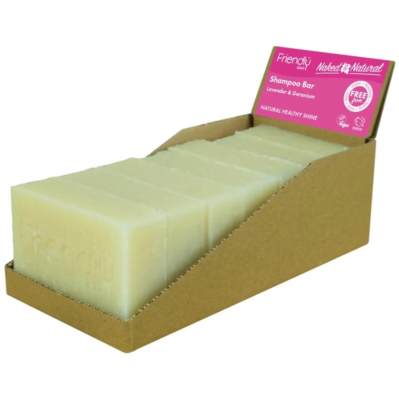 Friendly Soap Natural Shampoo Bar Lavender & Geranium naravno milo za lase 7x95 g