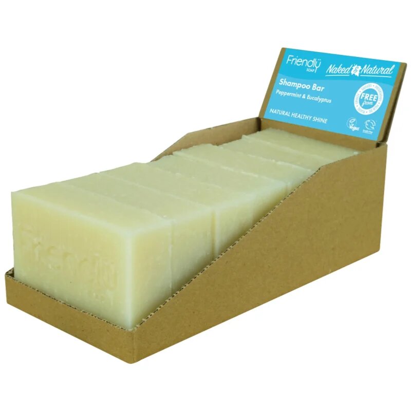 Friendly Soap Natural Shampoo Bar Peppermint & Eucalyptus naravno milo za lase 7x95 g