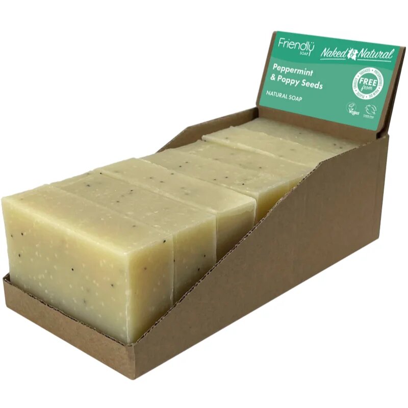 Friendly Soap Natural Soap Peppermint & Poppy Seeds naravno milo 7x95 g