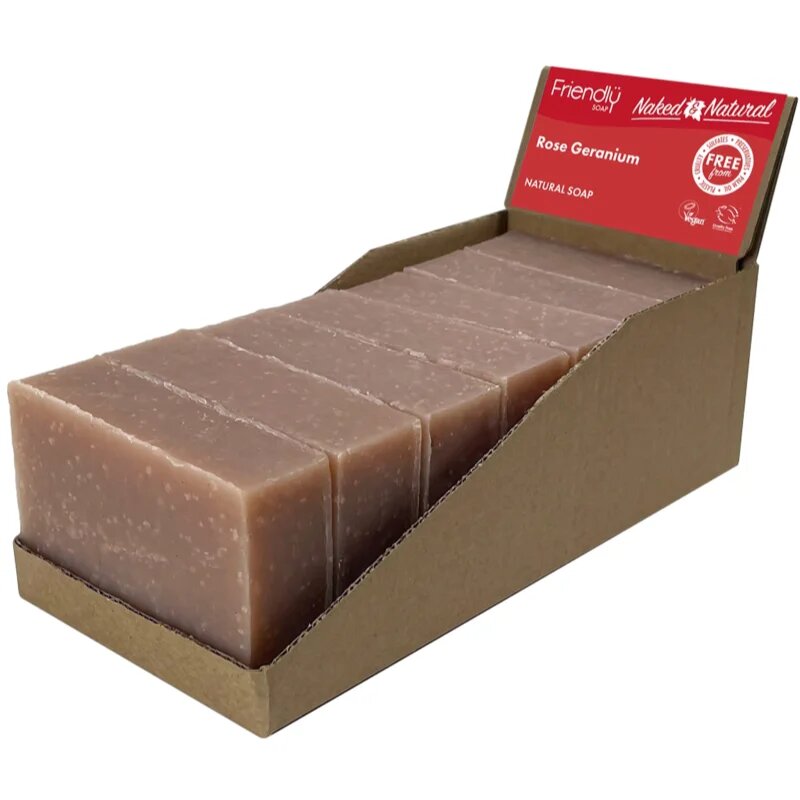 Friendly Soap Natural Soap Rose Geranium naravno milo 7x95 g