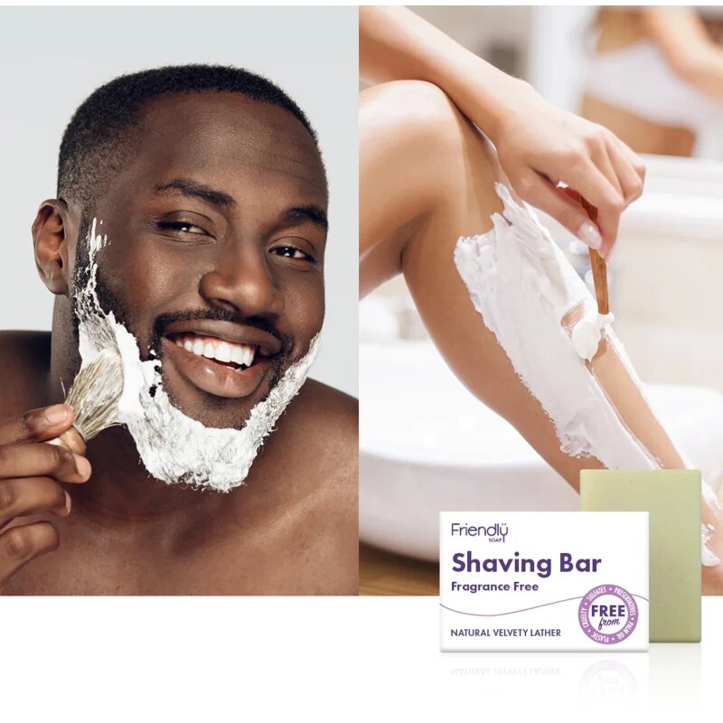 Friendly Soap Shaving Bar Fragrance Free naravno milo za britje brez dišav 7x95 g