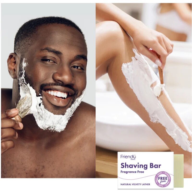 Friendly Soap Shaving Bar Fragrance Free naravno milo za britje brez dišav 95 g