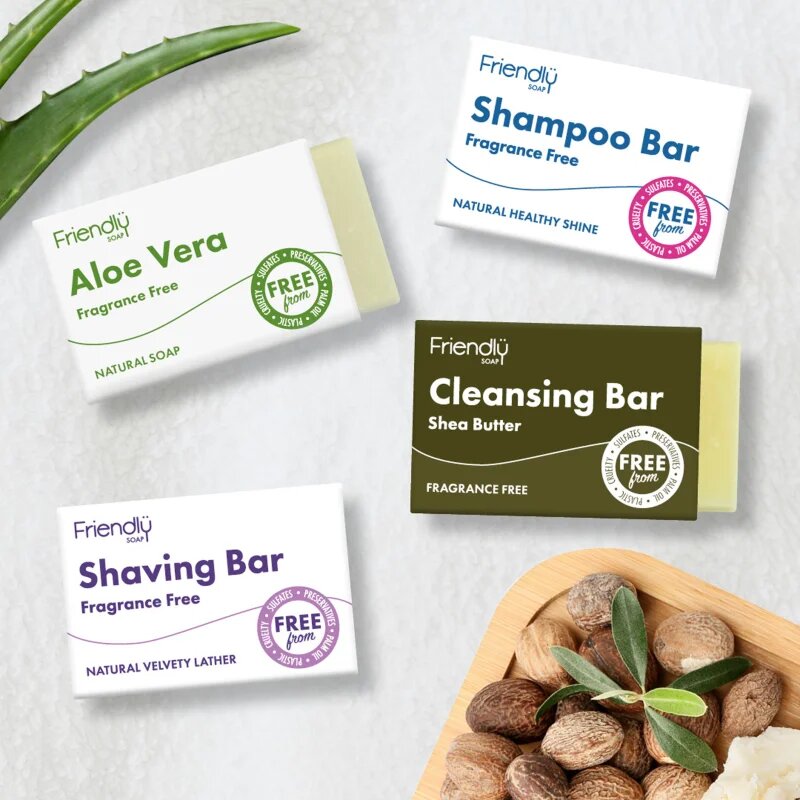 Friendly Soap Shaving Bar Fragrance Free naravno milo za britje brez dišav 95 g
