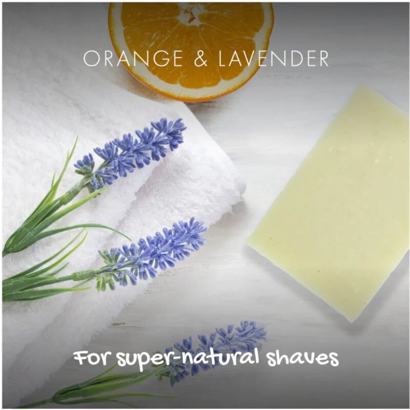 Friendly Soap Shaving Bar Orange & Lavender naravno milo za britje 95 g