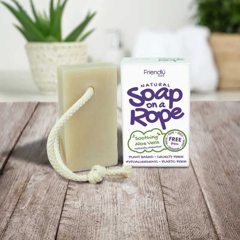 Friendly Soap Soap on a Rope Aloe Vera naravno milo na vrvici 95 g