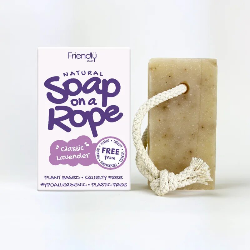 Friendly Soap Soap on a Rope Lavender naravno milo na vrvici 95 g