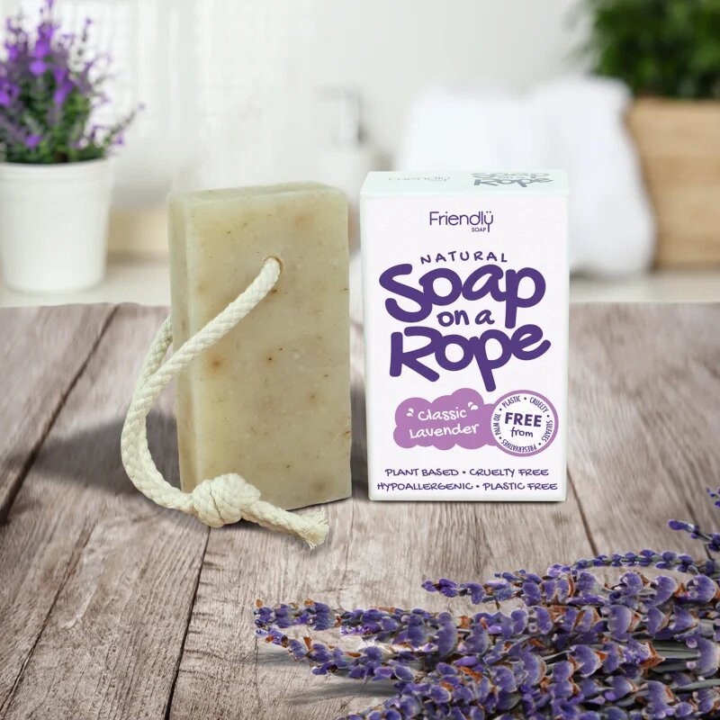 Friendly Soap Soap on a Rope Lavender naravno milo na vrvici 95 g