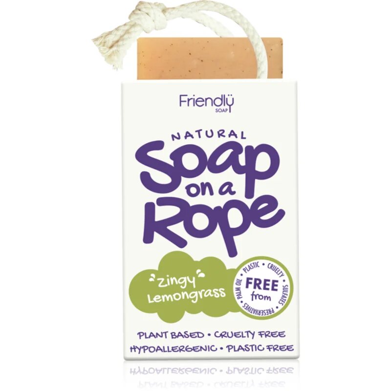 Friendly Soap Soap on a Rope Lemongrass naravno milo na vrvici 95 g