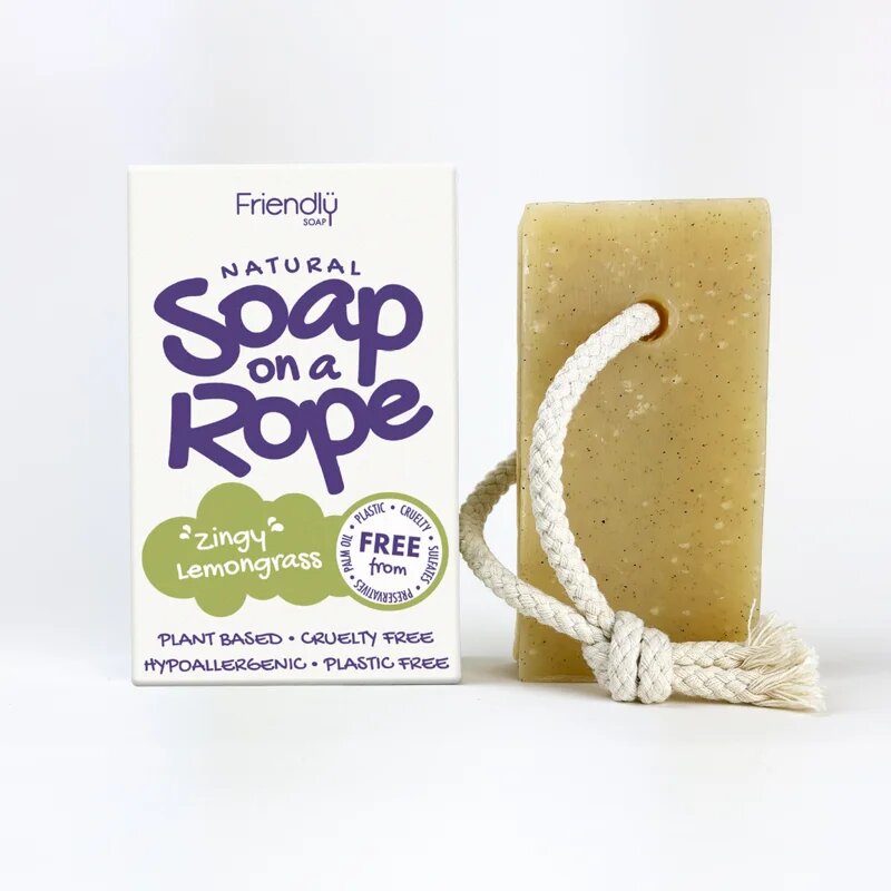 Friendly Soap Soap on a Rope Lemongrass naravno milo na vrvici 95 g