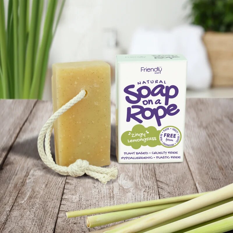 Friendly Soap Soap on a Rope Lemongrass naravno milo na vrvici 95 g