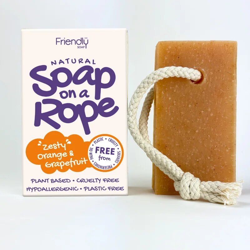 Friendly Soap Soap on a Rope Orange & Grapefruit naravno milo na vrvici 95 g